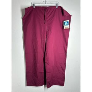NWT Adar Scrubs Medical Uniforms Pants Burgundy Size 2X